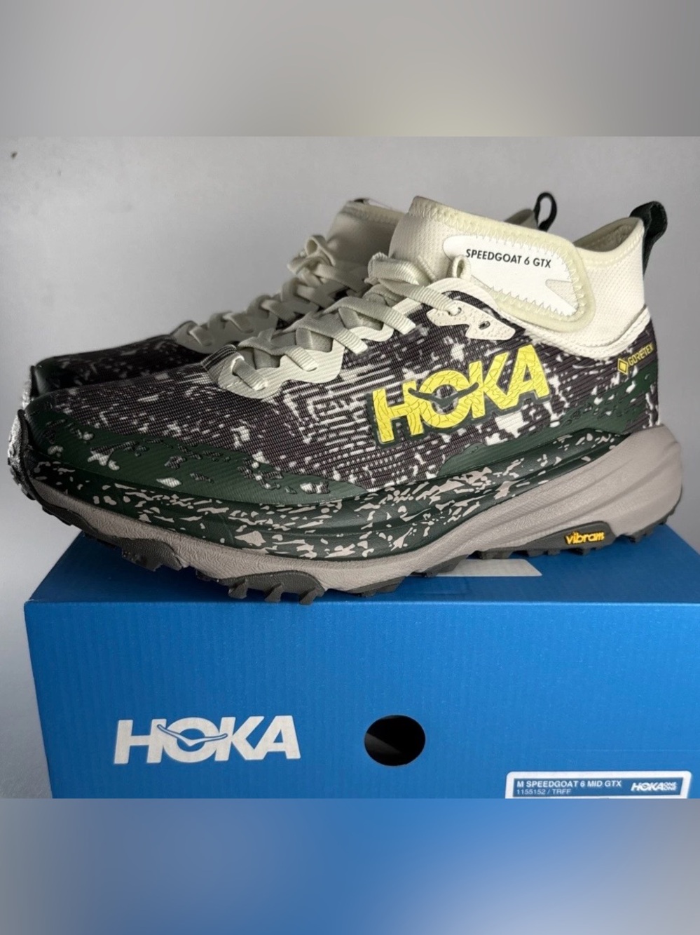 HOKA 🔥 Speedgoat 6 Mid GTX - 1155152-TRFF Gore-Tex Vibram Sole Sz 10 11 12 NEW